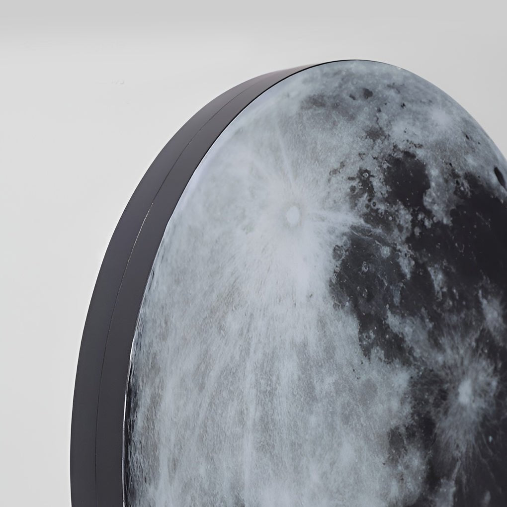 Artistic Round LED Full Moon Wall Lamp in White for Modern Decor