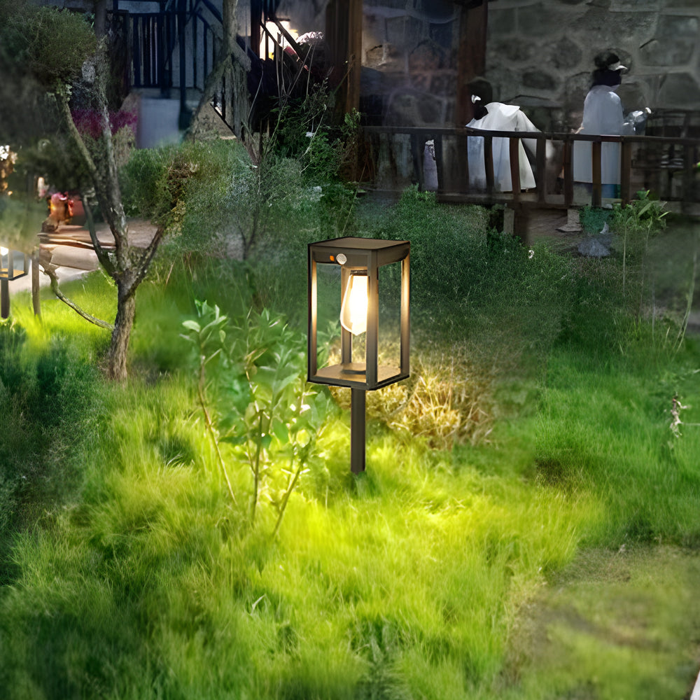 Elegant White Minimalist LED Solar Lawn Lights for Outdoor Garden Decor