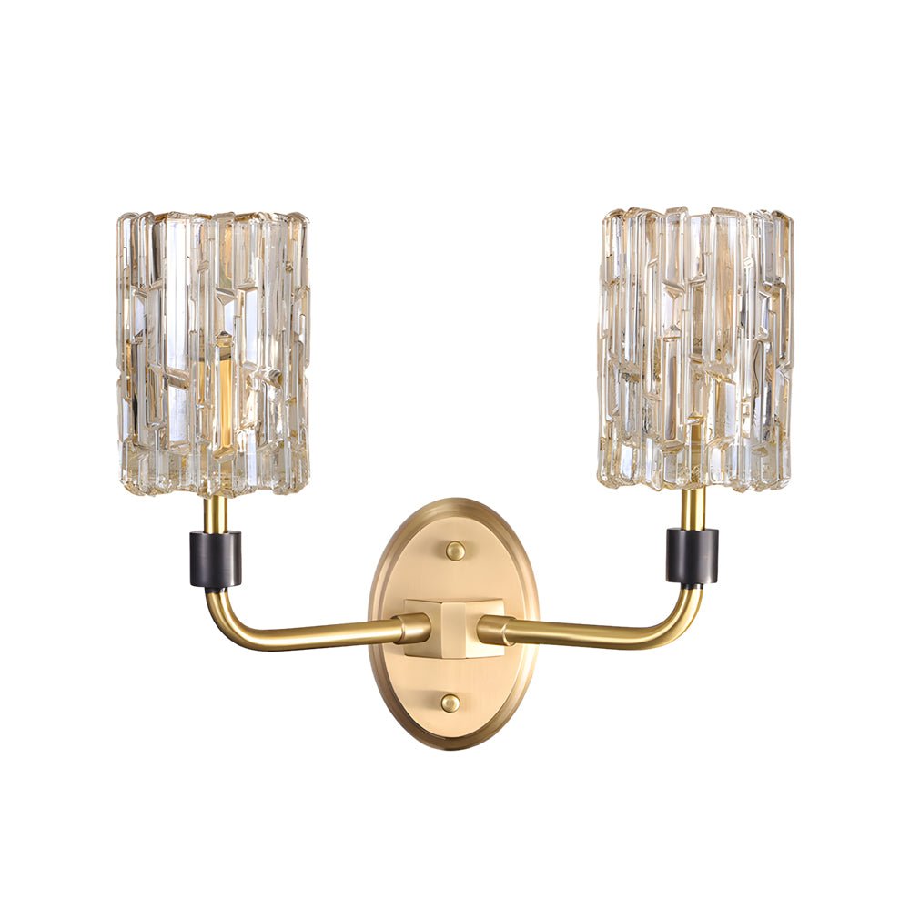 Luxurious Gold Crystal Wall Sconce Lamp for Elegant Living Room Decor