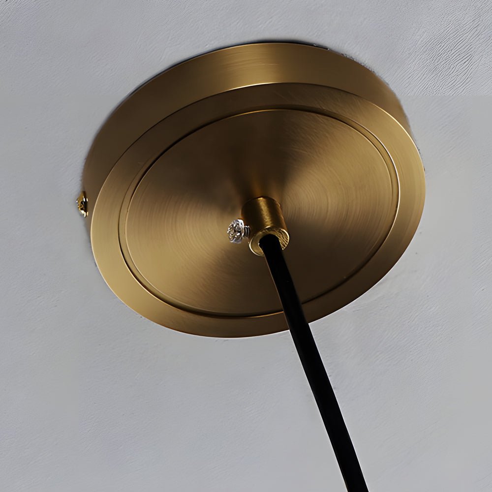 Copper Glass Jar Wood Pendant Light Fixture for Dining Room Décor