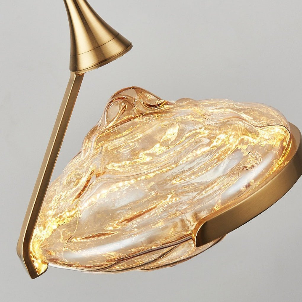 Elegant Glass UFO LED Pendant Light for Modern Bedroom Decor
