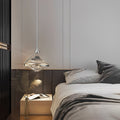 Elegant Glass UFO LED Pendant Light for Modern Bedroom Decor