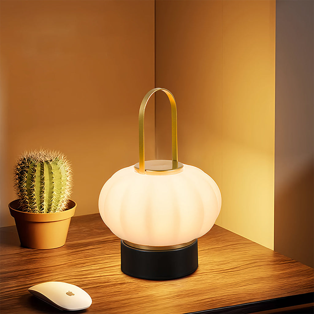 Nordic Style LED Lantern Table Lamp in Warm White for Cozy Living Rooms