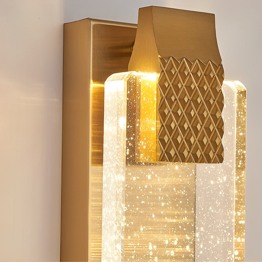 Sleek Silver Linear LED Crystal Wall Light for Modern Living Room Decor