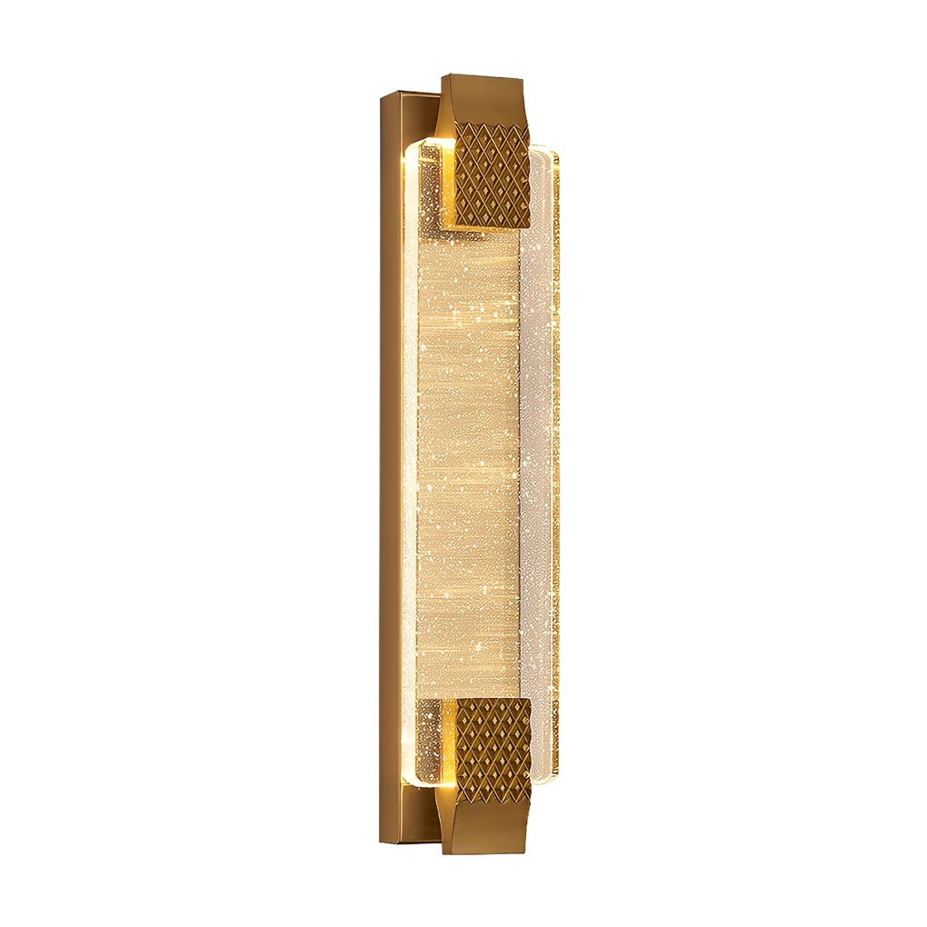Sleek Silver Linear LED Crystal Wall Light for Modern Living Room Decor