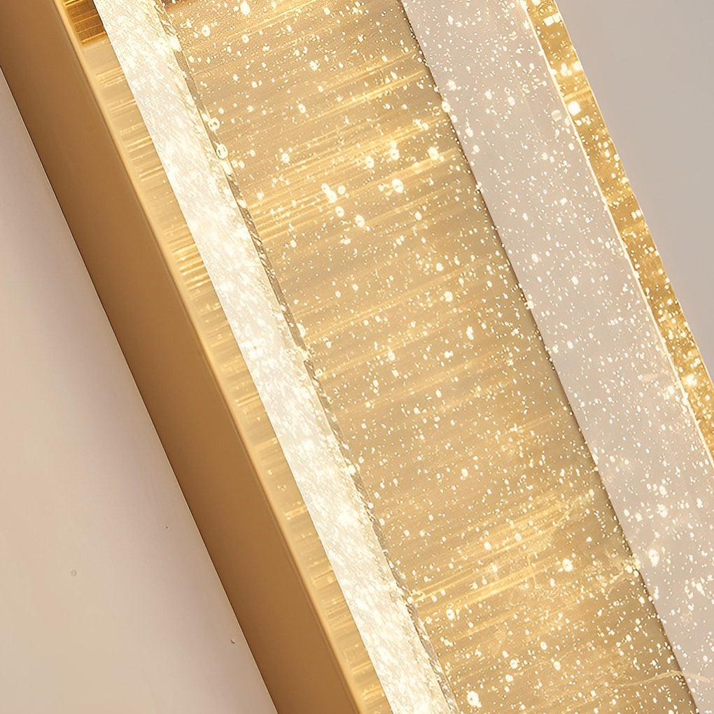 Sleek Silver Linear LED Crystal Wall Light for Modern Living Room Decor