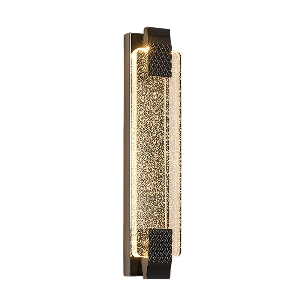 Sleek Silver Linear LED Crystal Wall Light for Modern Living Room Decor
