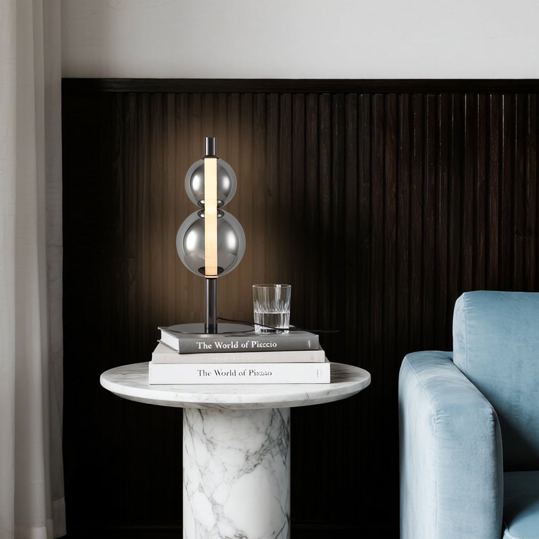 Minimalist White Full Spectrum Eye-Care Art Table Lamp for Home Office
