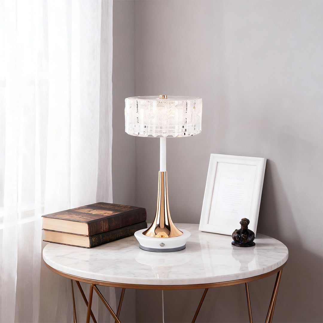 Portable Cordless Mushroom LED Table Lamp in Warm White for Modern Decor
