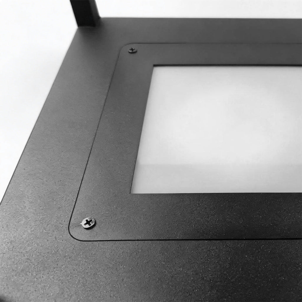 Modern Open-Frame Square Concrete LED Pillar Light for Outdoor Spaces