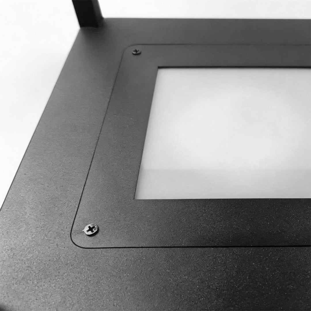 Modern Open-Frame Square Concrete LED Pillar Light for Outdoor Spaces