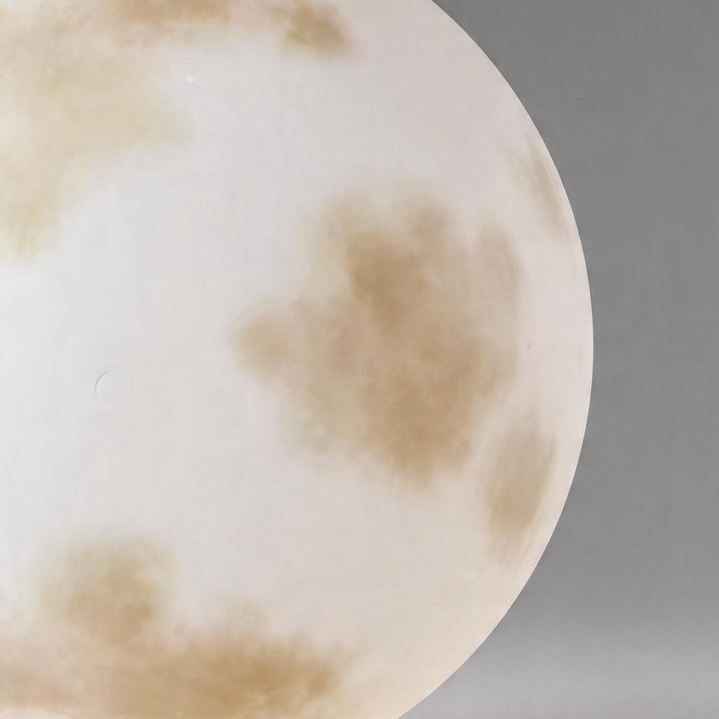 Modern Waterproof LED Moon Pillar Resin Lamp for Outdoor Garden Decor