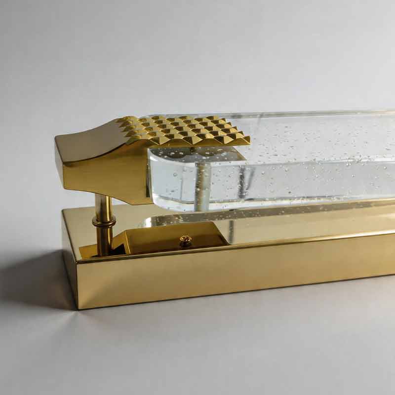 Sleek Silver Linear LED Crystal Wall Light for Modern Living Room Decor