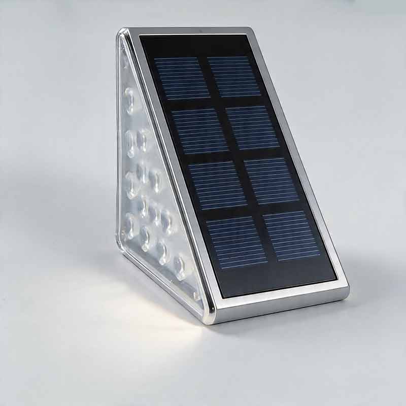 Modern Waterproof Solar-Powered Triangle Step Lights for Outdoor Stairs