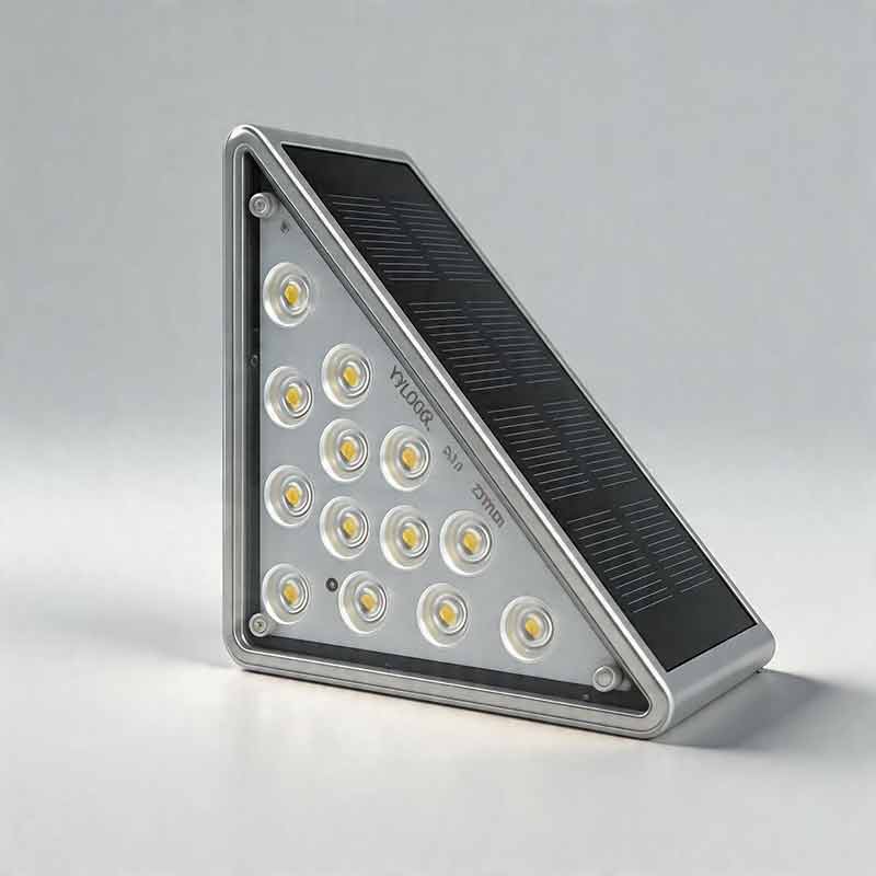 Modern Waterproof Solar-Powered Triangle Step Lights for Outdoor Gardens