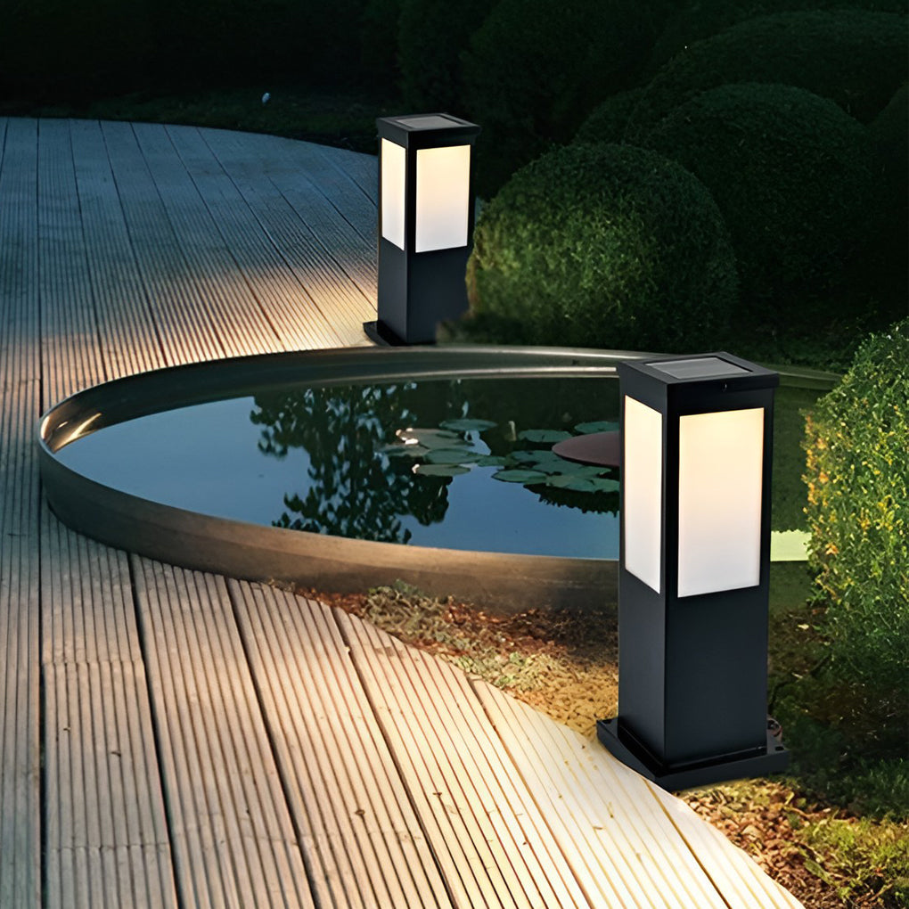 Industrial Solar-Powered Waterproof Bollard Pathway Light for Outdoors