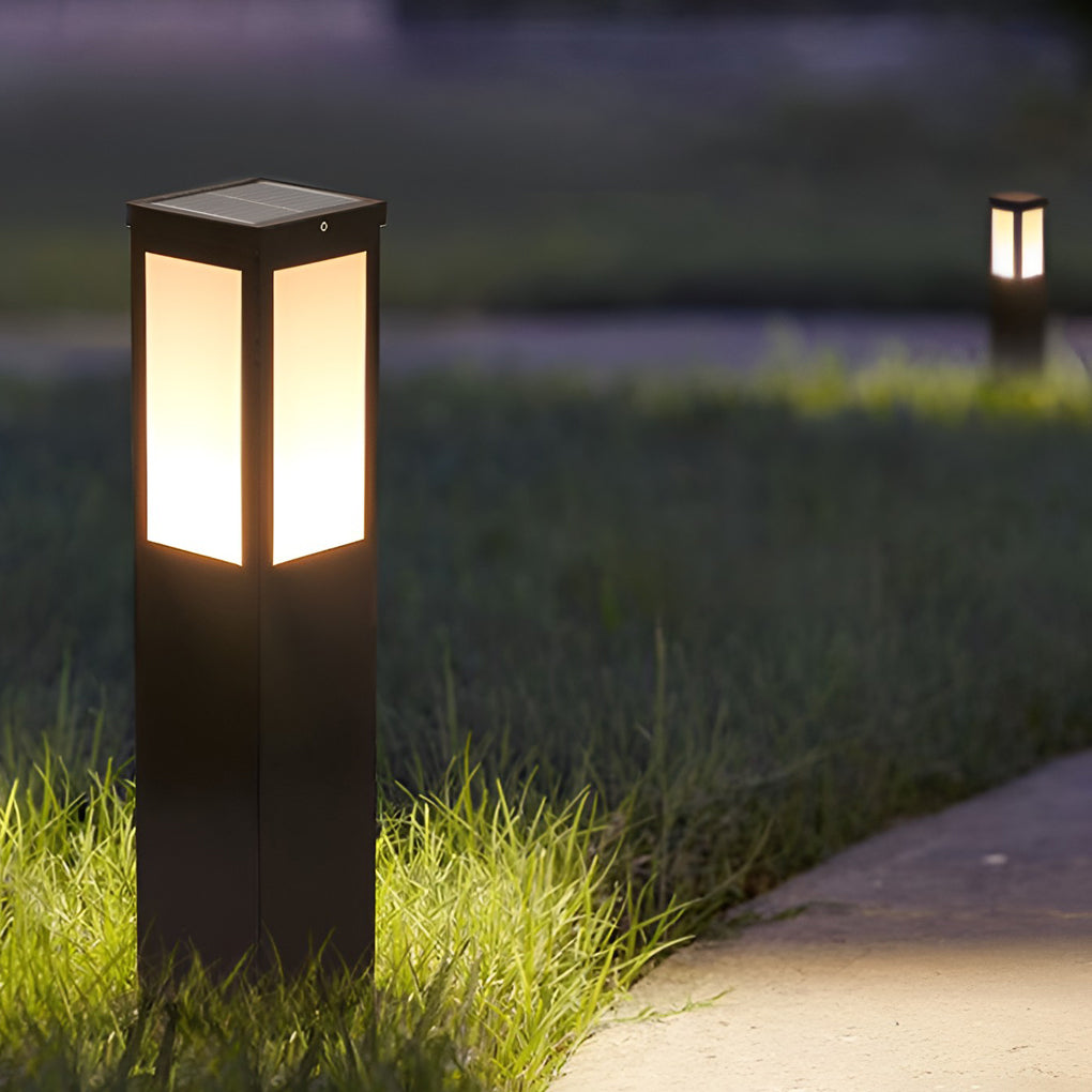 Industrial Solar-Powered Waterproof Bollard Pathway Light for Outdoors