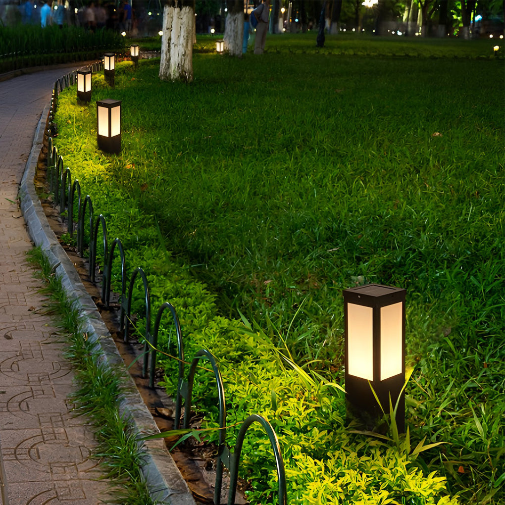 Industrial Solar-Powered Waterproof Bollard Pathway Light for Outdoors