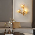 Artistic Maple Leaves Glass LED Wall Lamp for Luxury Postmodern Decor