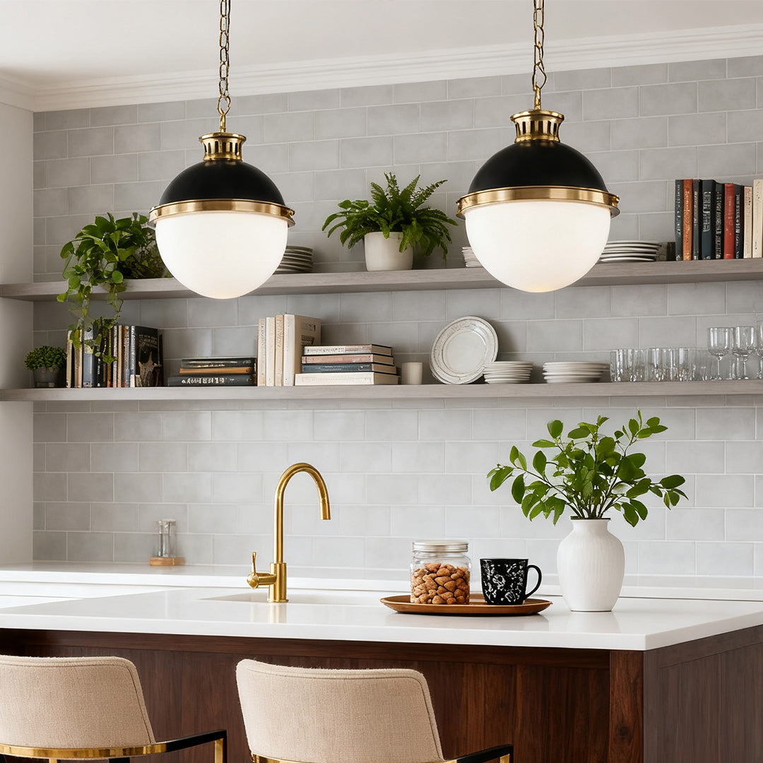 Elegant Glass Globe Ball Pendant Light for Modern Dining Room Ceiling