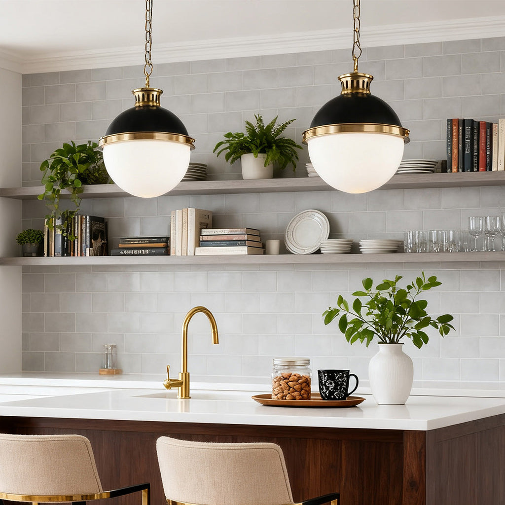Classic Glass Globe Ball Pendant Light Fixture for Elegant Living Spaces