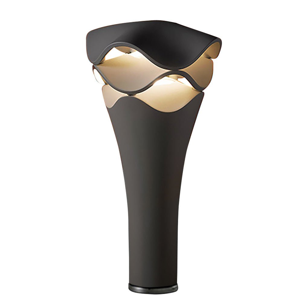 Modern Wave Design Waterproof Outdoor Path Light for Garden or Walkway