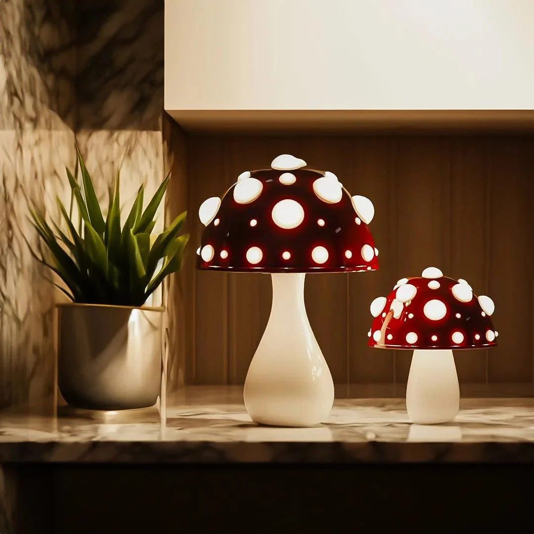 Elegant White Ceramic Melita Mushroom Table Lamp for Modern Homes