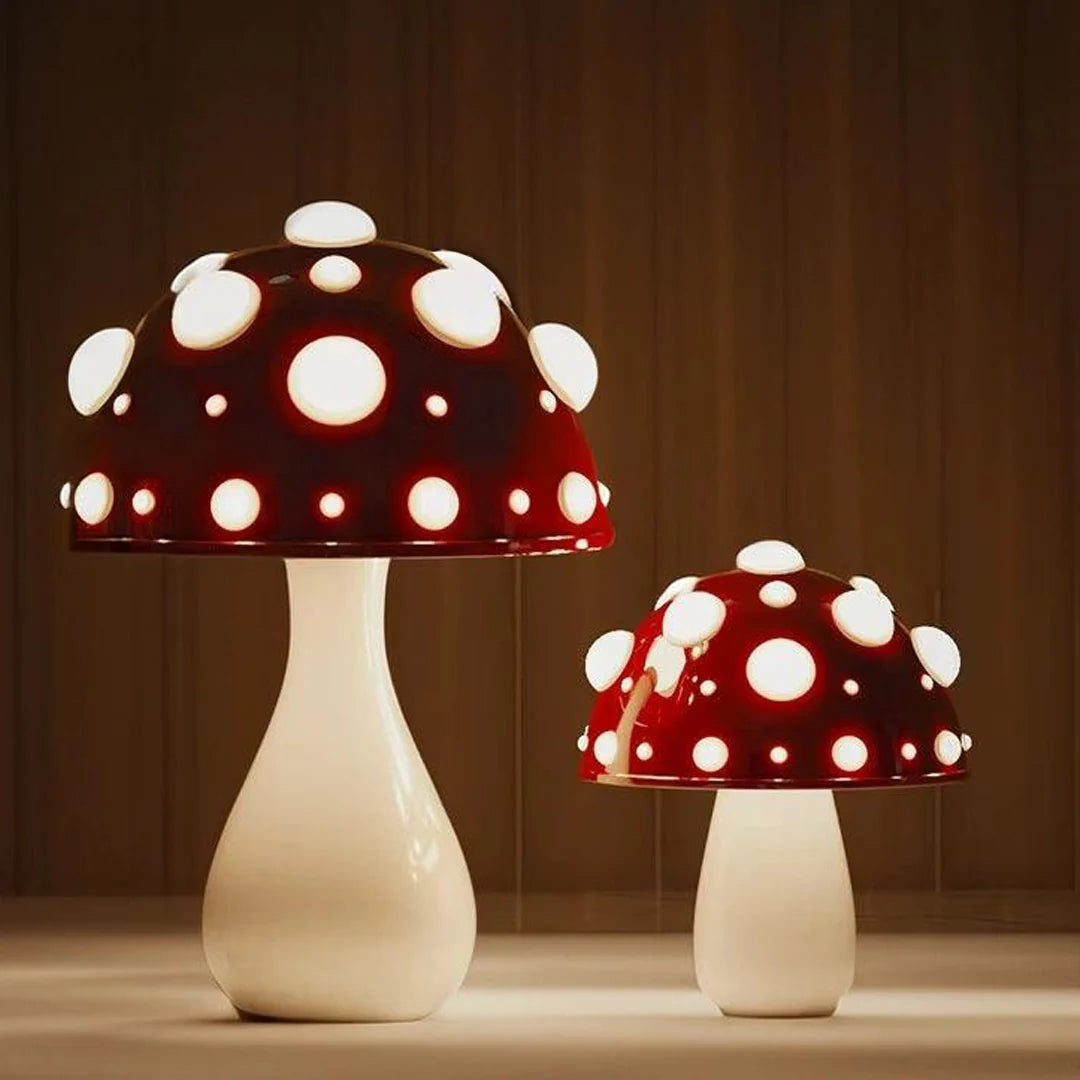 Elegant White Ceramic Melita Mushroom Table Lamp for Modern Homes