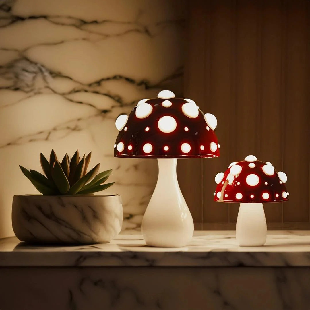 Elegant White Ceramic Melita Mushroom Table Lamp for Modern Homes