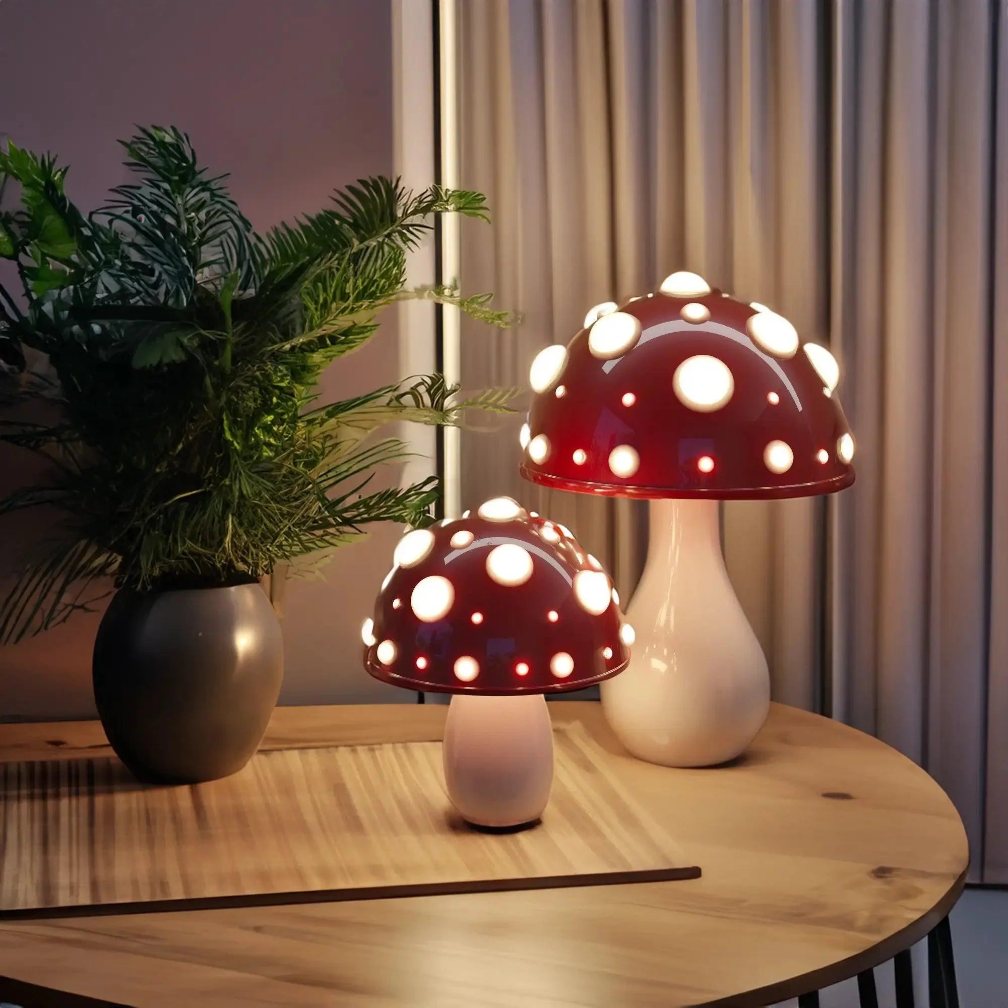 Elegant White Ceramic Melita Mushroom Table Lamp for Modern Homes