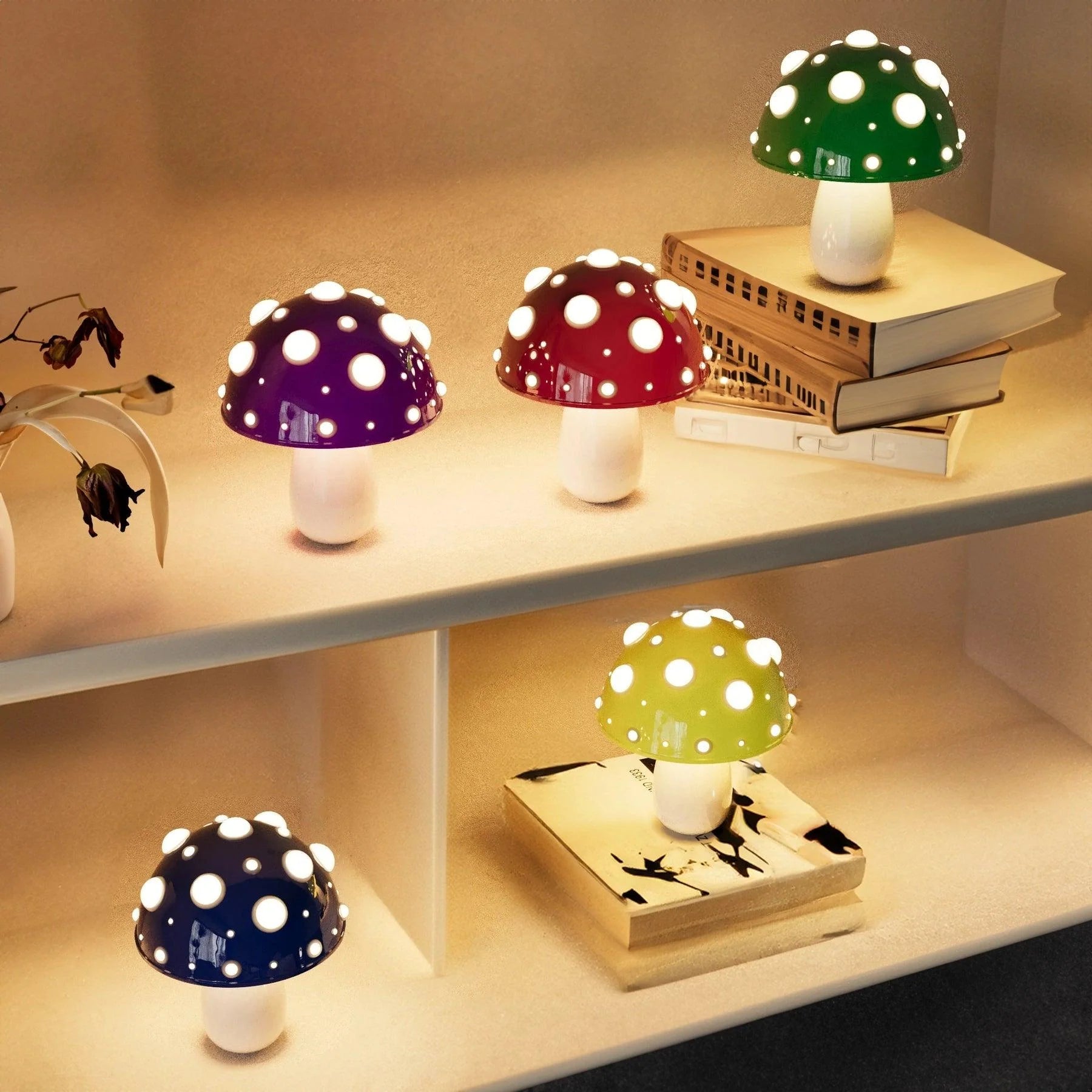 Modern Vibrant Glass Table Lamp with Colorful Design for Living Room