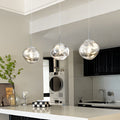 Acrylic Art LED Pendant Light - Modern White Floating Ceiling Fixture