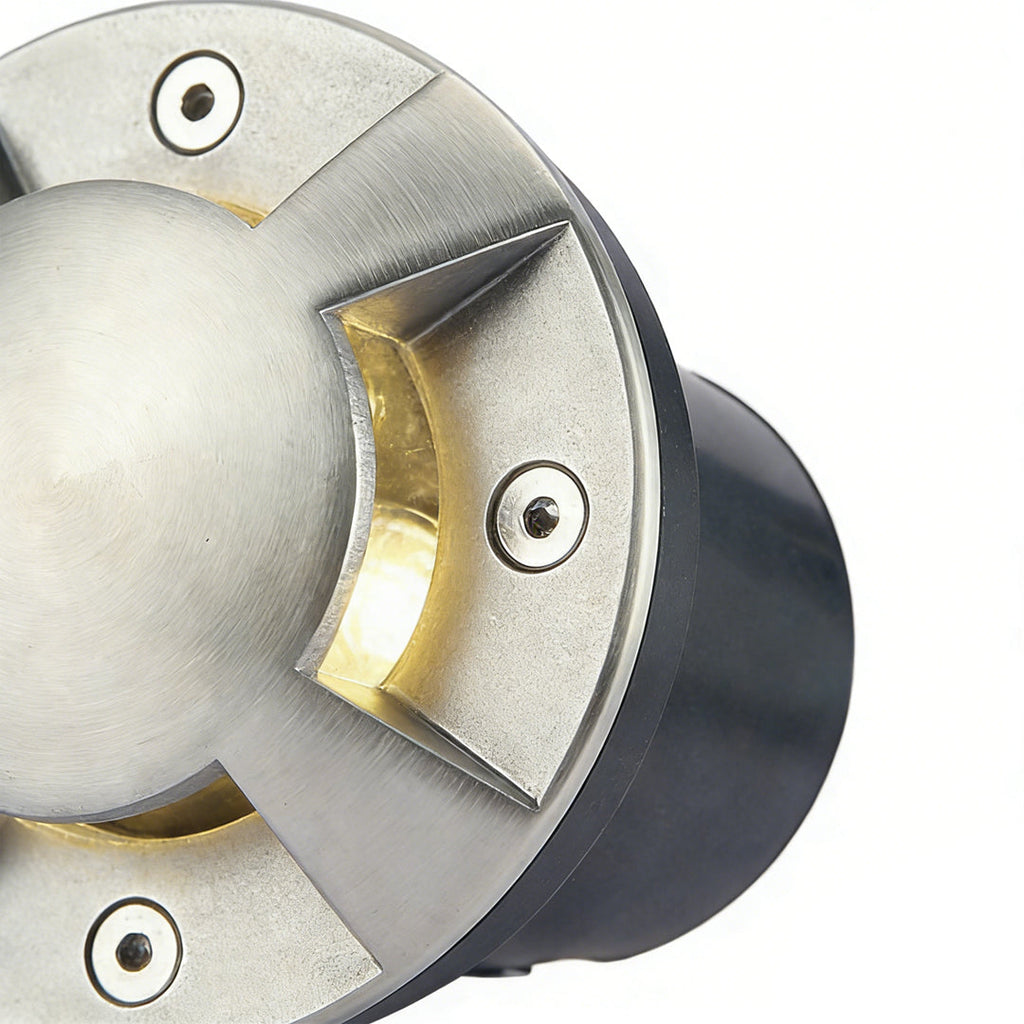 Sleek Stainless Steel LED Recessed Waterproof Deck Lighting for Outdoors