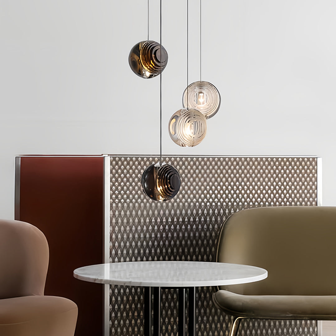Sleek Black Metal Pendant Light Fixture for Modern Kitchen or Dining Room