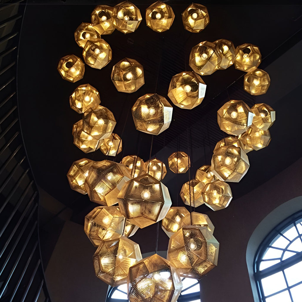 Stylish Black Metal Geometric Pendant Light for Modern Living Spaces