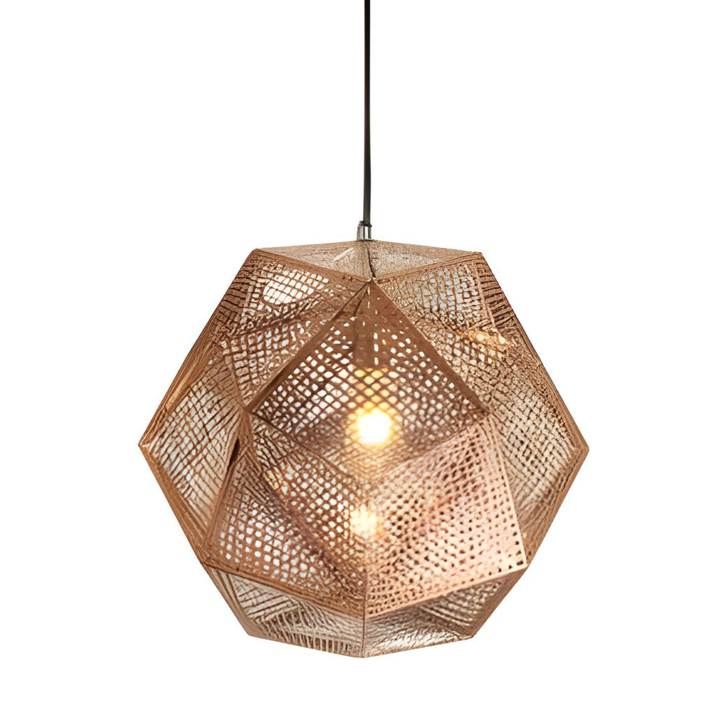 Stylish Black Metal Geometric Pendant Light for Modern Living Spaces