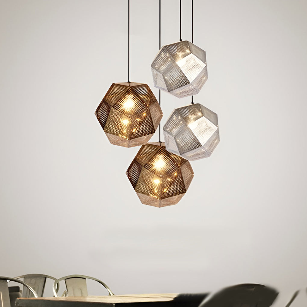 Stylish Black Metal Geometric Pendant Light for Modern Living Spaces