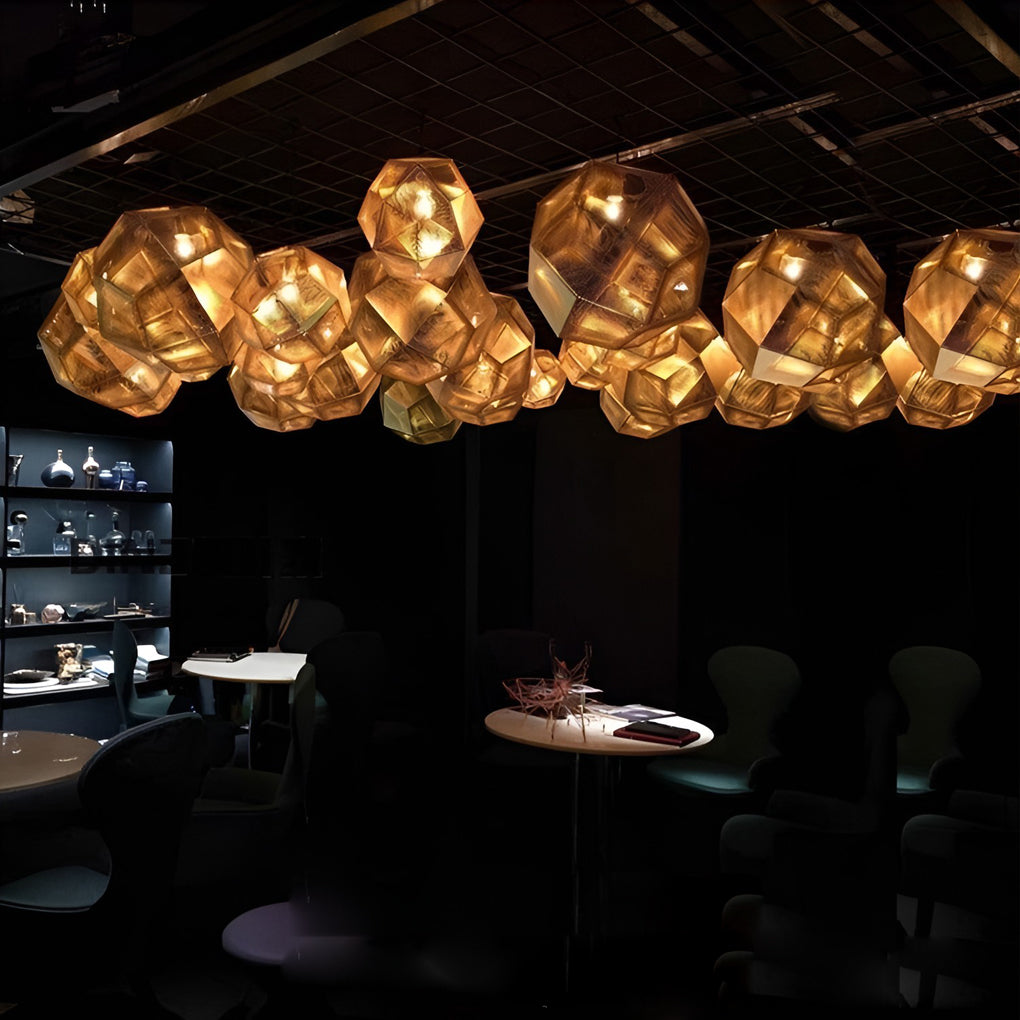Stylish Black Metal Geometric Pendant Light for Modern Living Spaces