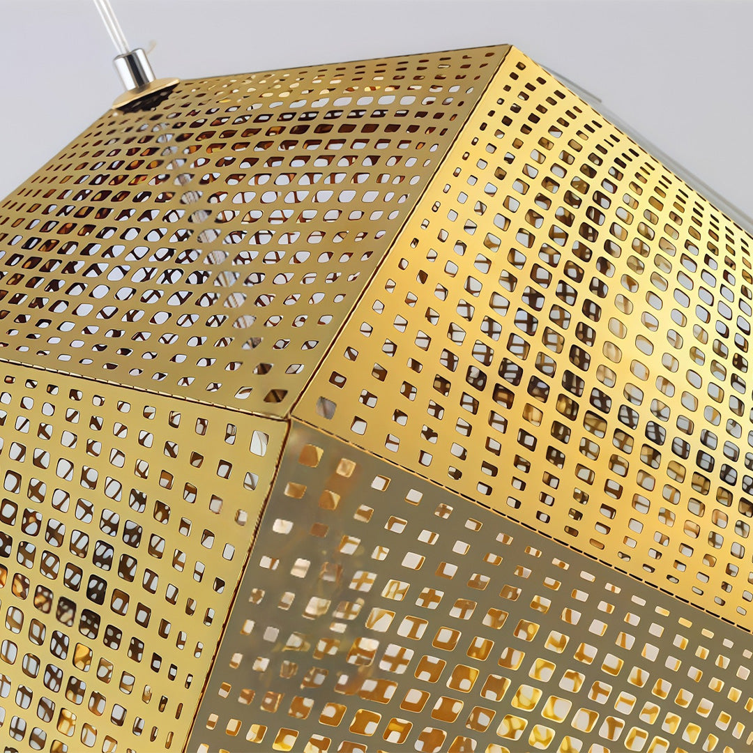 Stylish Black Metal Geometric Pendant Light for Modern Living Spaces