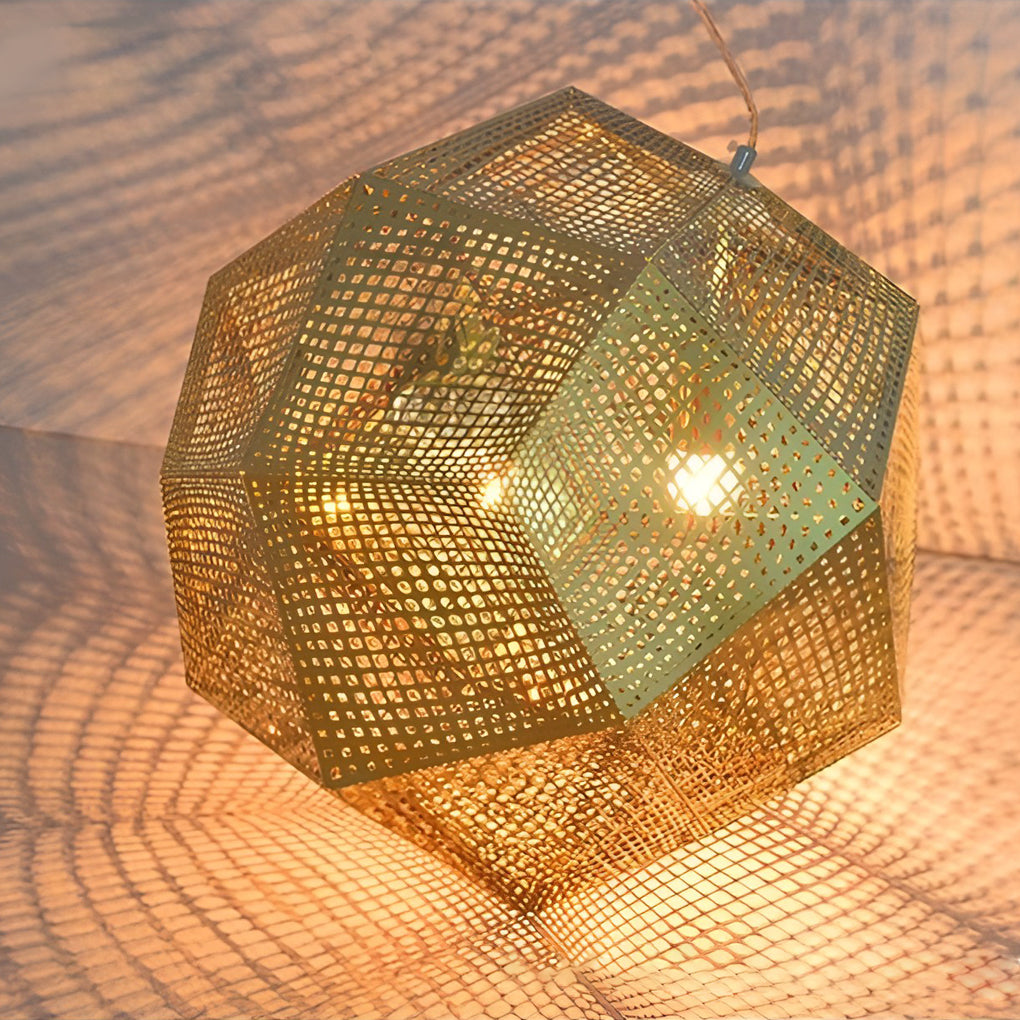 Stylish Black Metal Geometric Pendant Light for Modern Living Spaces