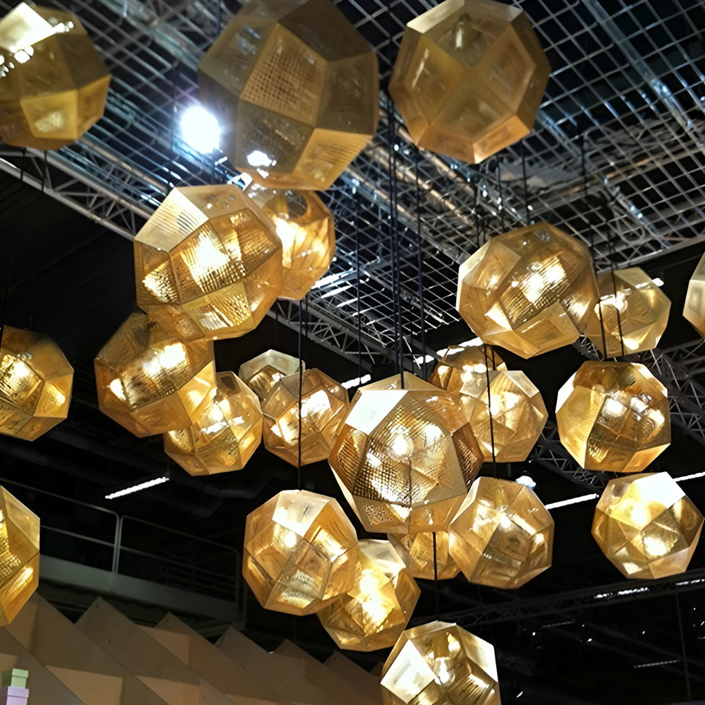 Stylish Black Metal Geometric Pendant Light for Modern Living Spaces