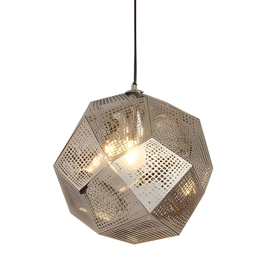 Stylish Black Metal Geometric Pendant Light for Modern Living Spaces