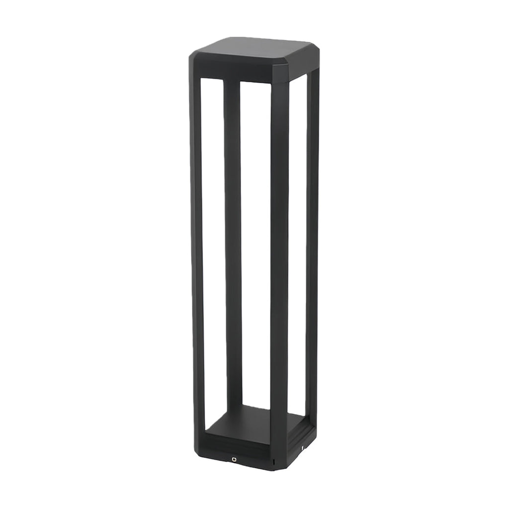 Modern Black Aluminum Solar Pathway Lights for Outdoor Walkways Garden