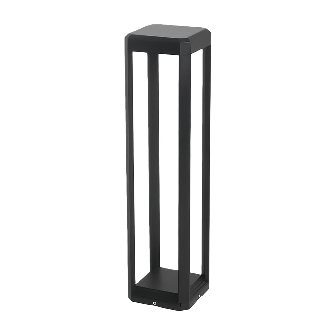 Modern Black Aluminum Solar Pathway Lights for Outdoor Walkways Garden