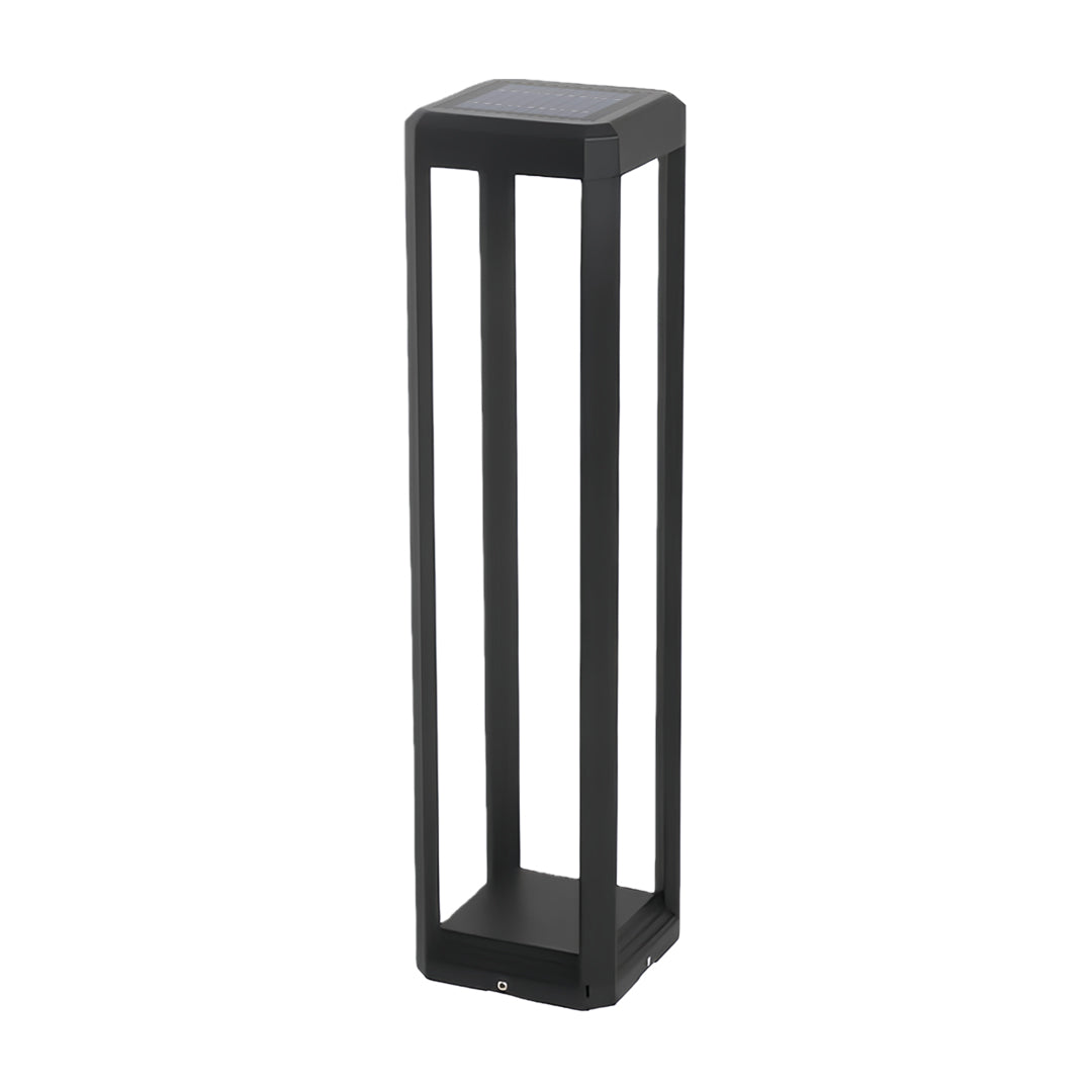 Modern Black Aluminum Solar Pathway Lights for Outdoor Walkways Garden