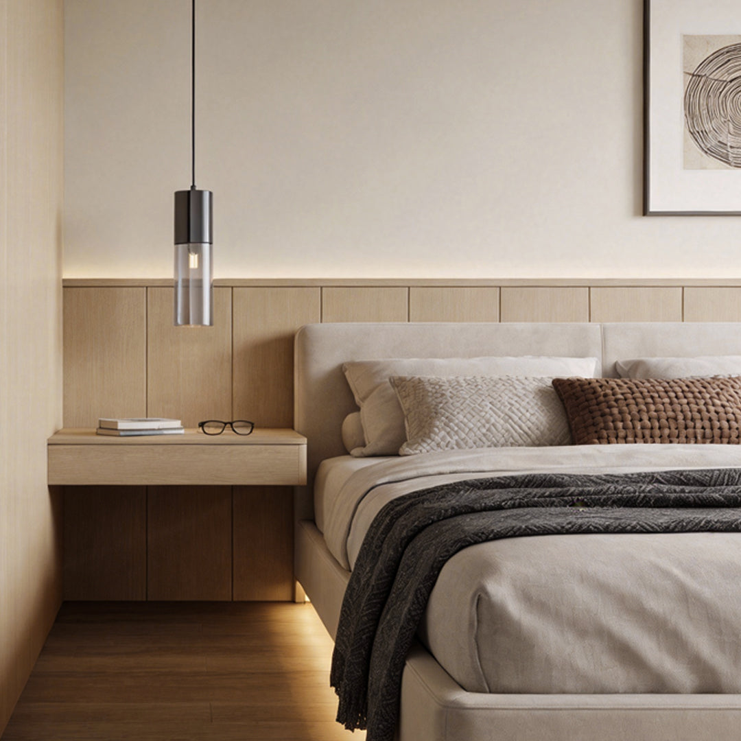 Sleek Black Metal Pendant Light Fixture for Modern Dining Room Decor