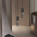 Sleek Modern Black Metal Mini Pendant Light for Kitchen or Living Room