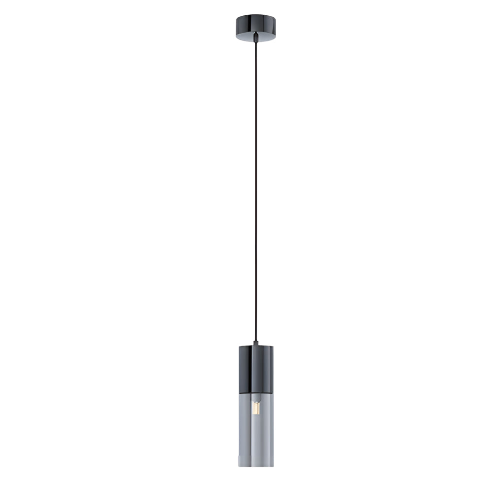 Sleek Black Metal Pendant Light Fixture for Modern Dining Room Decor