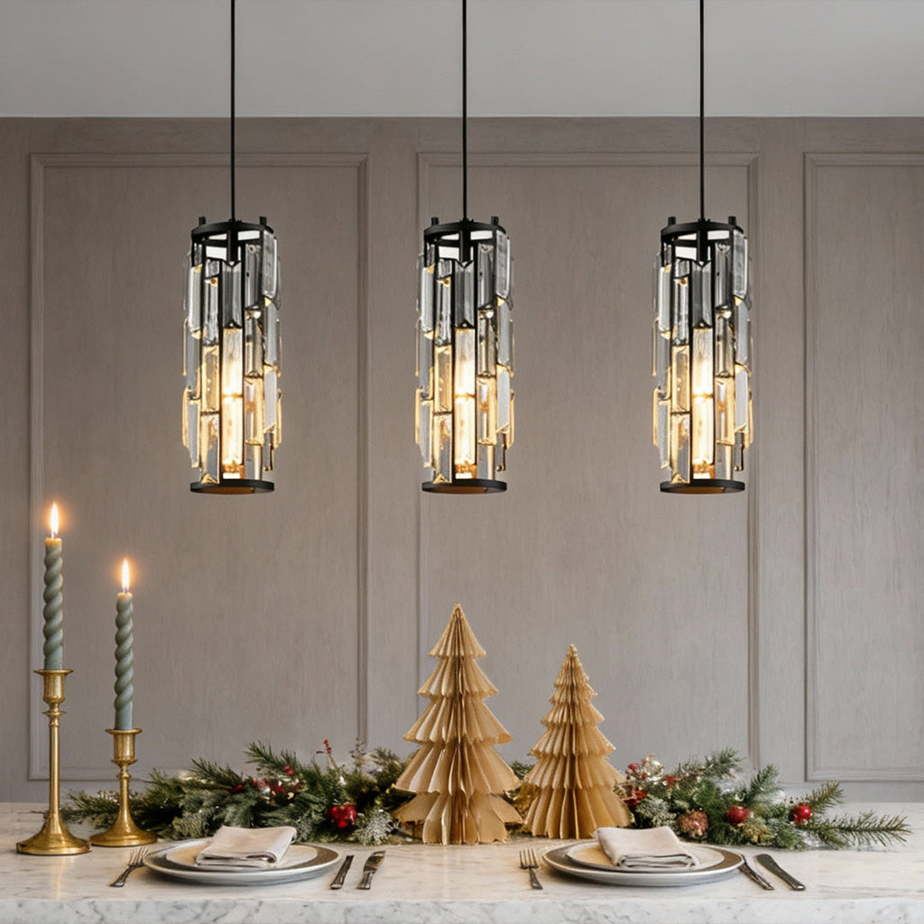 Artistic Mini Crystal Pendant Light Fixture for Kitchen Island Decor