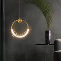 Modern Clear Crystal LED Mini Pendant Light for Kitchen or Dining Room